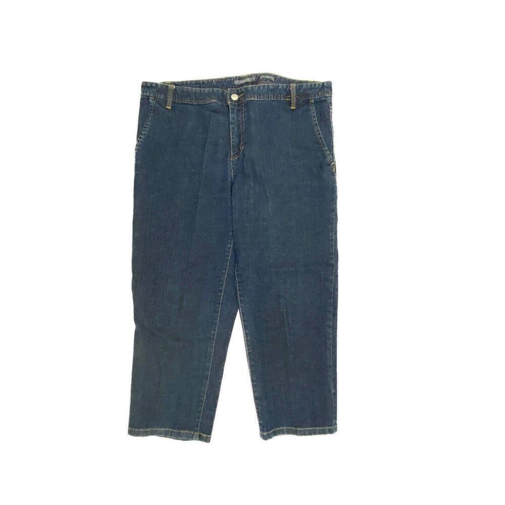 Liz Claiborne‎ Slim Capri Women's size 16 Dark Wash Blue Denim jeans